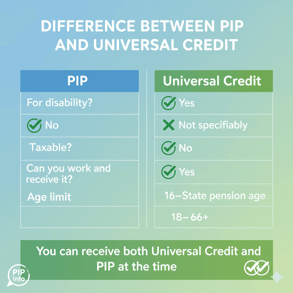  Difference Between PIP and Universal Credit