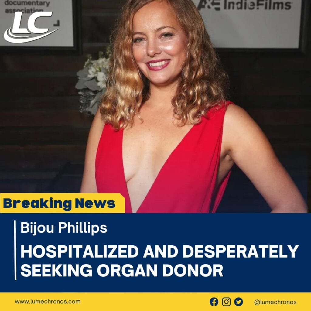 Bijou Phillips Hospitalized: 8 Critical Facts About Her Urgent Kidney Transplant Crisis 🏥