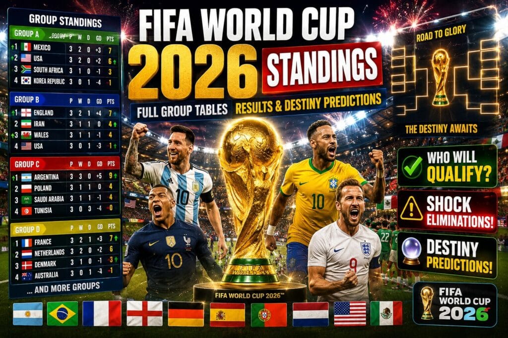 FIFA World Cup 2026 Standings: Full Group Tables, Results & Destiny Predictions