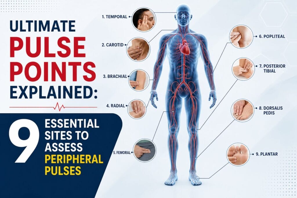 Ultimate Pulse Points Explained: 9 Essential Sites to Assess Peripheral Pulses