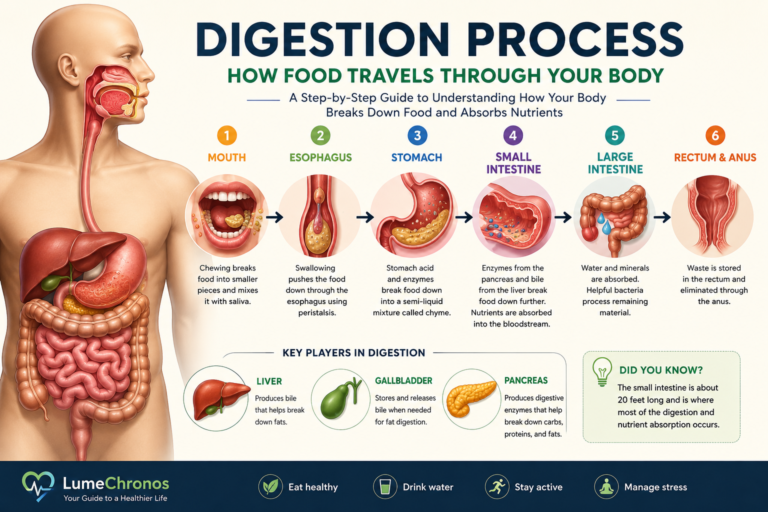 Digestion Process: Step-by-Step Guide to How Food Is Digested