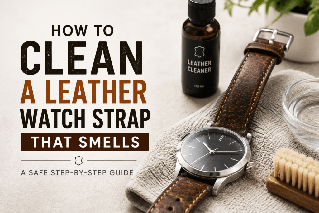 how to clean a leather watch strap that smells