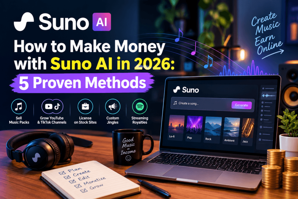 How to Make Money with Suno AI in 2026: 5 Proven Methods